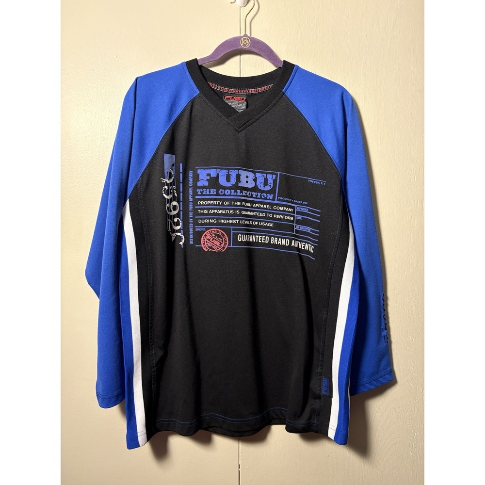 Vtg 90s Y2K 00s FUBU L Jersey Material HipHop Streetwear‎ Retro Skater Throwback